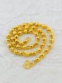 thumb Gold Plated Scrub Beads Necklace 0