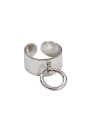 thumb Personalized Smooth Silver Opening Ring 0