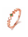 thumb Simple Fashion Women Silver Ring with Rose Gold Plated 0