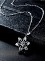 thumb Fashionable Snowflake Shaped Rhinestone Necklace 1