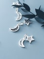 thumb 925 Sterling Silver With Antique Silver Plated Vintage Star Moon  Pendant 2