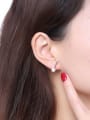 thumb Temperament Rose Gold Plated Geometric Shell Stud Earrings 1