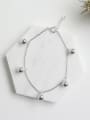 thumb Simple Little Smooth Beads Silver Women Bracelet 2