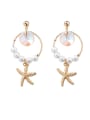 thumb Alloy With Gold Plated Fashion Sea Star  Drop Earrings 0
