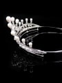 thumb Artificial Pearls Noble Micro Pave Zircons Hair Accessories 2