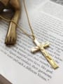 thumb Pure silver gold plated cross Jesus Necklace 2