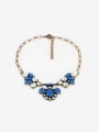thumb Flower Shaped Artificial Stones Alloy Necklace 0