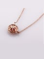 thumb Fashion All-match Rose Gold Round Shaped CZ Necklace 1