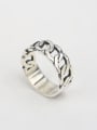 thumb Personalized Silver Letter Chain Ring 2