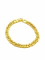 thumb Men Exquisite 24K Gold Plated Geometric Shaped Copper Bracelet 0