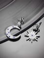 thumb Exquisite Star And Moon Zircon Asymmetric Drop Earrings 2