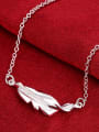 thumb Fashion Leaf Silver Plated Necklace 2