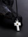 thumb Delicate Cross Shaped Artificial Leather Necklace 3