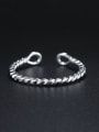 thumb Simple Twisted Opening 925 Sterling Silver Ring 2