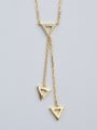 thumb Gold Plated Triangle Necklace 2