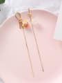 thumb Alloy With Imitation Gold Plated Simplistic Friut Threader Earrings 0