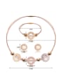 thumb Alloy Imitation-gold Plated Simple style Rhinestones Circles Three Pieces Jewelry Set 2