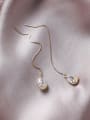 thumb Alloy With Gold Plated Simplistic Water Drop Threader Earrings 1