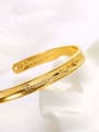 thumb Copper Alloy 24K Gold Plated Retro style Opening Bangle 1