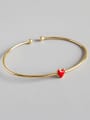 thumb Pure silver Fashion Red Epoxy Love Gold Plated Bracelet 0