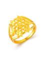 thumb High Quality Hollow Star Shaped 24K Gold Plated Ring 0