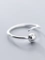 thumb 925 Sterling Silver With Silver Plated Cute Ball free size Rings 0