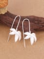 thumb Simple Maple Leaf Silver hook earring 2