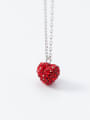 thumb 925 Sterling Silver With Cubic Zirconia Simplistic Heart Locket Necklace 3