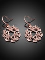 thumb Delicate Flower Shaped Silver Plated Drop Earrings 3