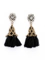 thumb Fashion Small Luxury Tassels Wool Drop stud Earring 0