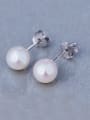 thumb 2018 925 Silver Pearl stud Earring 0