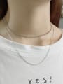 thumb Sterling Silver double chain necklace 2