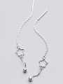 thumb All-match Star Shaped S925 Silver Line Earrings 0