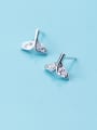 thumb S925 silver beauty tail fish earrings, female diamonds, dream fish, sea animals, sweet Earrings E9377 0