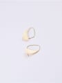 thumb Titanium With Gold Plated Punk Concave Surface Irregular Hook Earrings 0