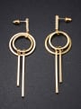 thumb Fashion Hollow Round Gold Plated Drop Earrings 0