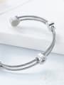 thumb Simple Two-band austrian Crystals Opening Bangle 1