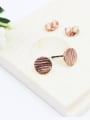 thumb Exquisite Twill Design Round Shaped Earrings 2