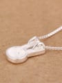 thumb Simple Bunny Silver Plated Pendant 1