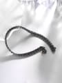 thumb Black Gun Plated Geometric Shaped Twisted Rope Bracelet 1