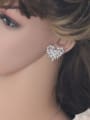 thumb AAA Zircons Love Stud Cluster earring 1