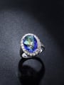 thumb Colorful Oval Zircon Engagement Ring 0