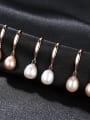 thumb Sterling Silver classic natural freshwater pearl earrings 2