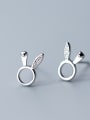 thumb Sterling Silver cute rabbit ear studs 1