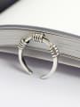thumb Simple Antique Silver Plated Opening Silver Ring 2
