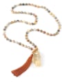 thumb Natural Stones Tassel Pendant Fashion Necklace 0