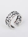thumb 2018 Retro Woven Silver Opening Ring 0