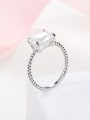 thumb Women Trendy Square Shaped Zircon Ring 2