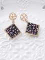 thumb Alloy With Rose Gold Plated Simplistic Geometric Printing Drop Earrings 3