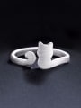 thumb 925 Sterling Silver Tiny Kitten Opening Ring 0